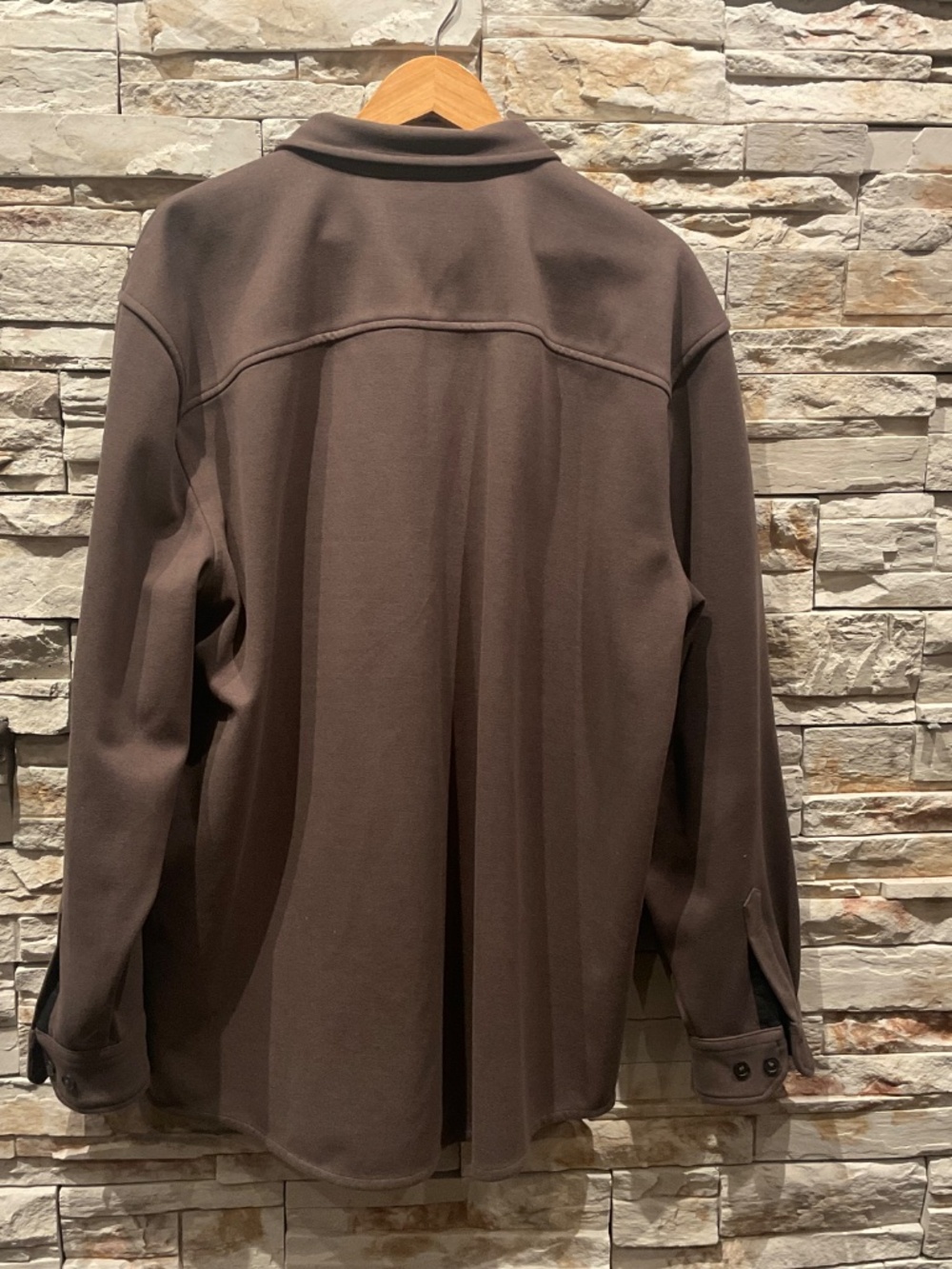 BYLT Premium Basics Coastal Men’s Overshirt Shacket , Dark Brown, Size XXL - Picture 5 of 7